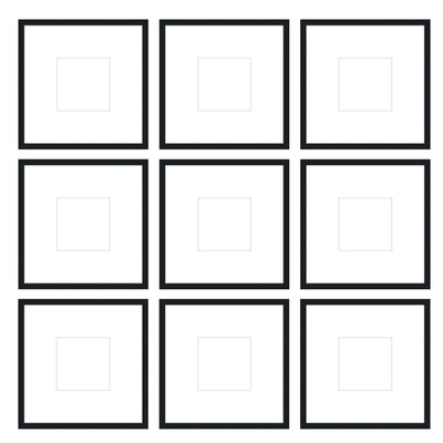 Gallery Wall -The Grids #G903 Darby / Black Satin Gallery Walls Made Easy