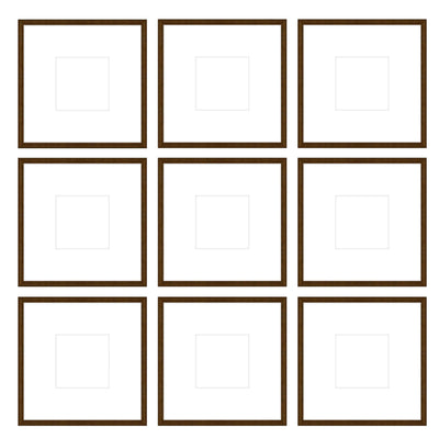 Gallery Wall -The Grids #G903 Darby / Cocoa Gallery Walls Made Easy