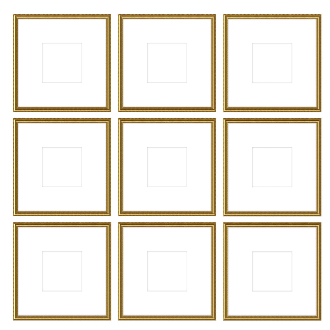Gallery Wall -The Grids #G903 Graysen / Gold Satin Gallery Walls Made Easy
