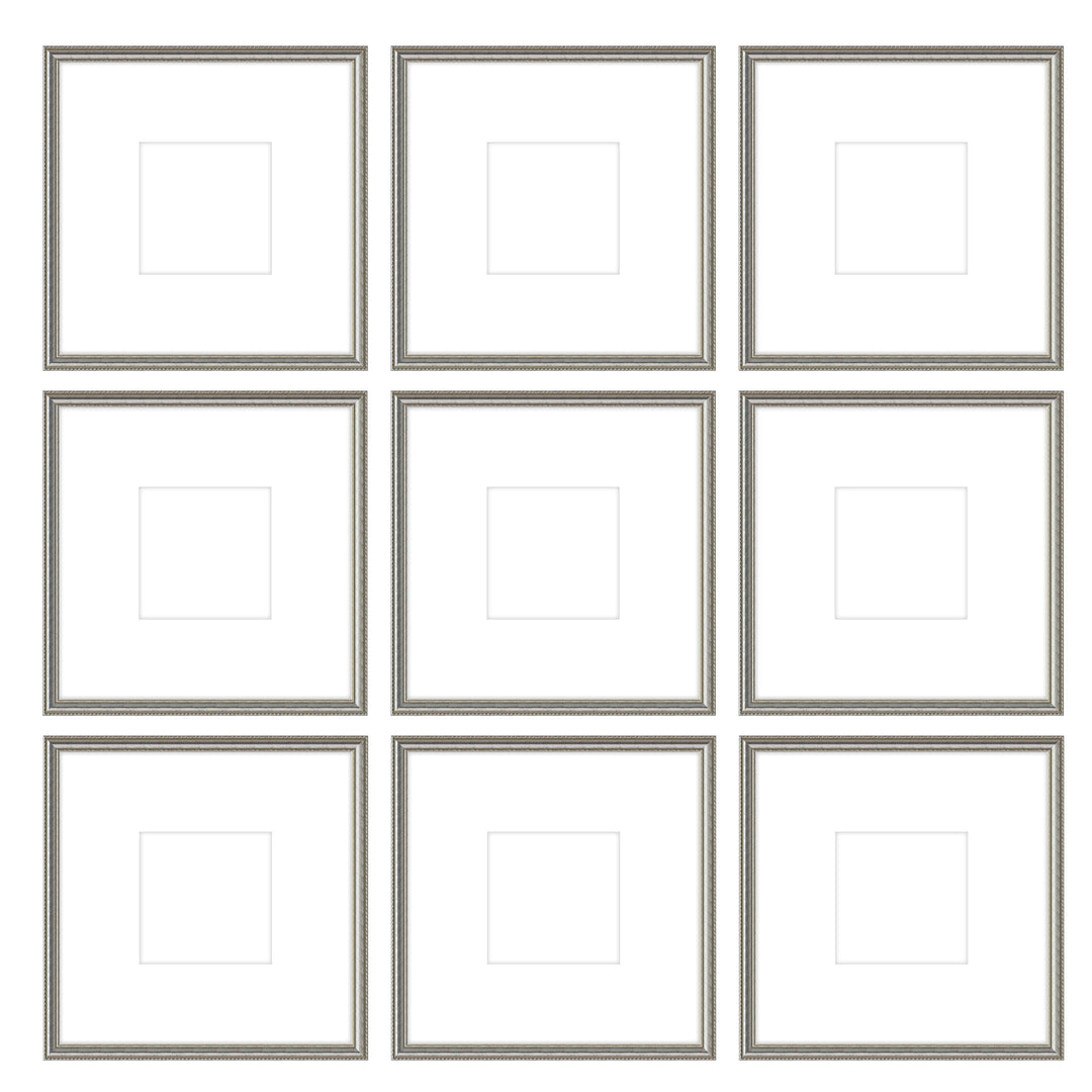 Gallery Wall -The Grids #G903 Graysen / Silver Satin Gallery Walls Made Easy