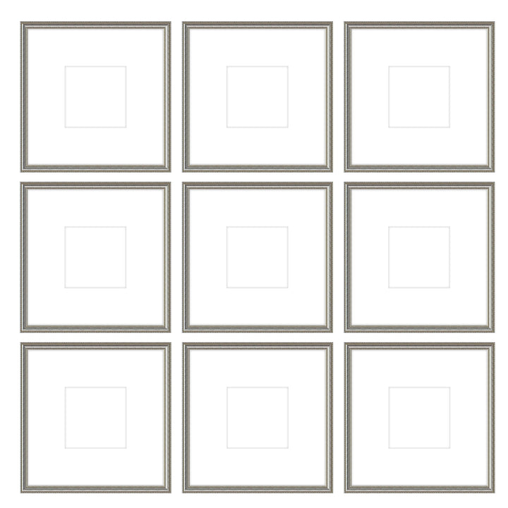 Gallery Wall -The Grids #G903 Graysen / Silver Satin Gallery Walls Made Easy