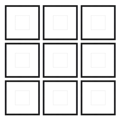 Gallery Wall -The Grids #G903 Jensen / Black Grain Gallery Walls Made Easy