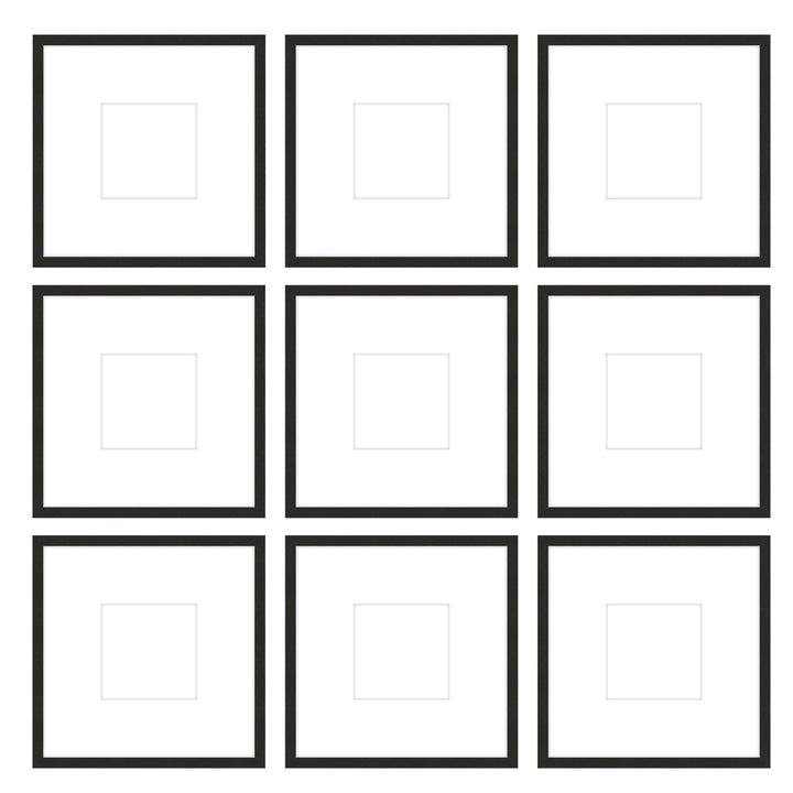Gallery Wall -The Grids #G903 Jensen / Coffee Gallery Walls Made Easy