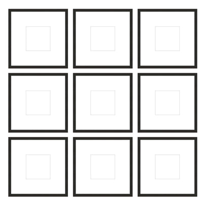Gallery Wall -The Grids #G903 Jensen / Coffee Gallery Walls Made Easy