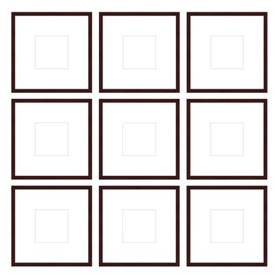 Gallery Wall -The Grids #G903 Jensen / Merlot Gallery Walls Made Easy