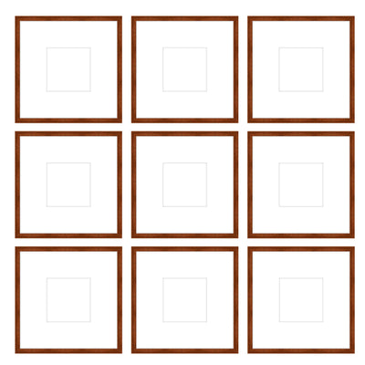 Gallery Wall -The Grids #G903 Jensen / Russet Gallery Walls Made Easy