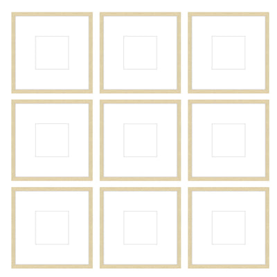 Gallery Wall -The Grids #G903 Jensen / Wheat Gallery Walls Made Easy