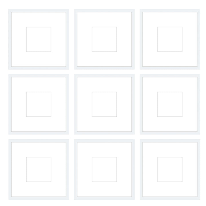 Gallery Wall -The Grids #G903 Jensen / White Gallery Walls Made Easy
