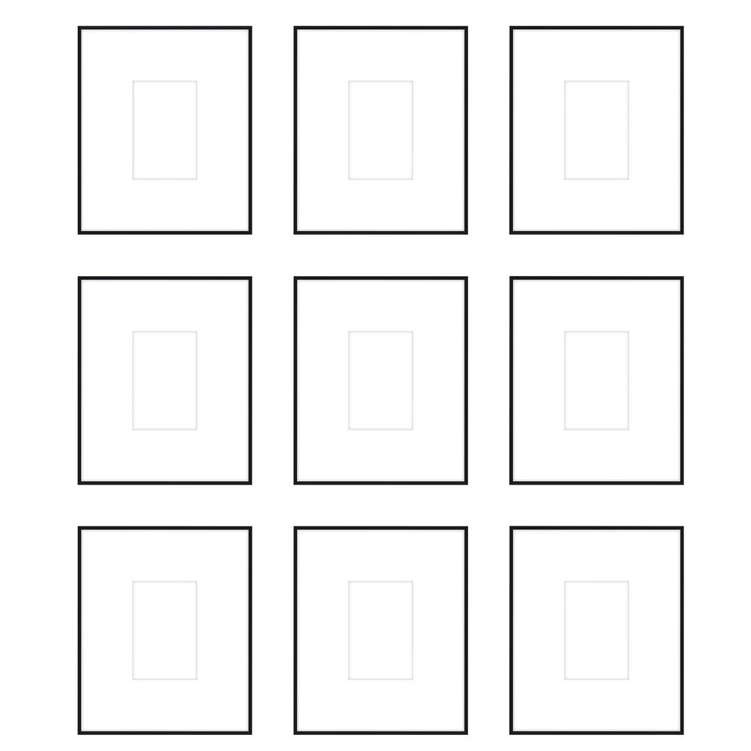 Gallery Wall - The Grids #G904 Ashton (Flat) / Black Satin Gallery Walls Made Easy