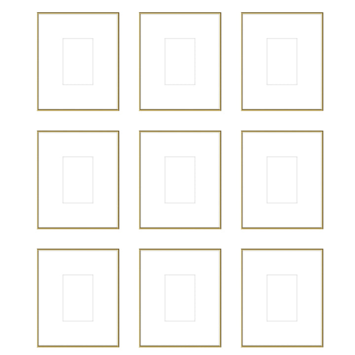 Gallery Wall - The Grids #G904 Ashton (Flat) / Gold Gloss Gallery Walls Made Easy