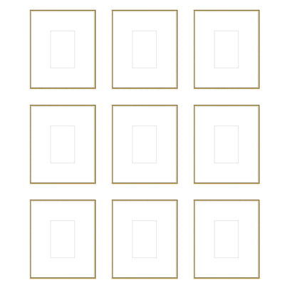 Gallery Wall - The Grids #G904 Ashton (Flat) / Gold Gloss Gallery Walls Made Easy