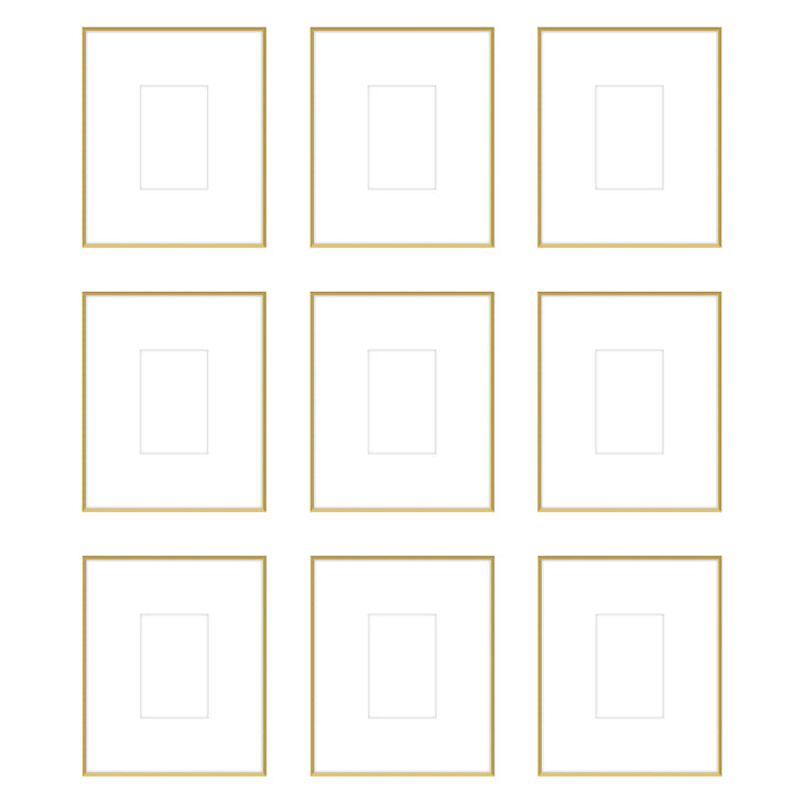 Gallery Wall - The Grids #G904 Ashton (Flat) / Gold Satin Gallery Walls Made Easy