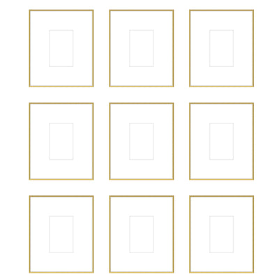 Gallery Wall - The Grids #G904 Ashton (Flat) / Gold Satin Gallery Walls Made Easy