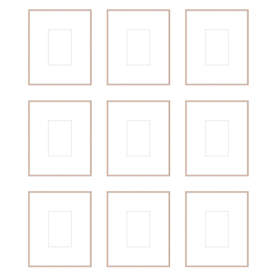 Gallery Wall - The Grids #G904 Ashton (Flat) / Rose Gold Gallery Walls Made Easy