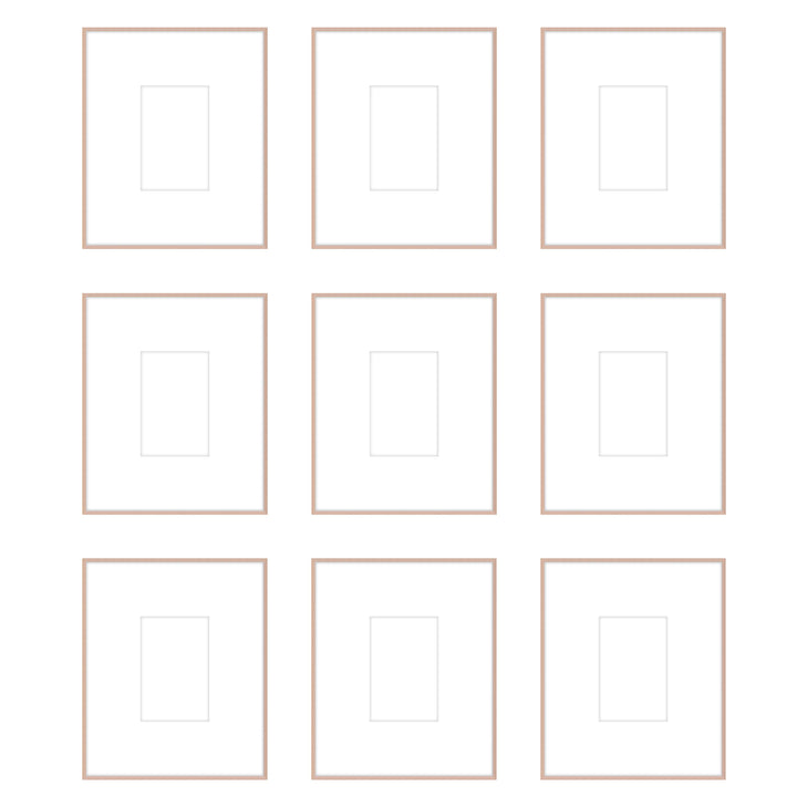 Gallery Wall - The Grids #G904 Ashton (Flat) / Rose Gold Gallery Walls Made Easy