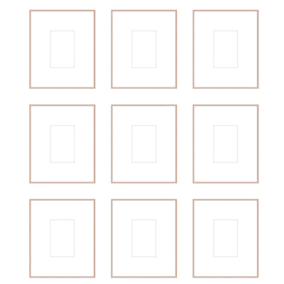 Gallery Wall - The Grids #G904 Ashton (Flat) / Rose Gold Gallery Walls Made Easy