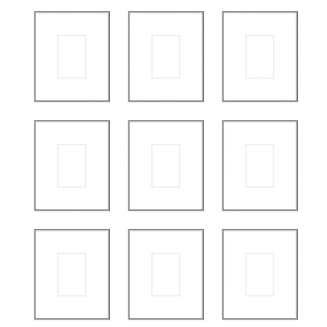 Gallery Wall - The Grids #G904 Ashton (Flat) / Silver Gloss Gallery Walls Made Easy