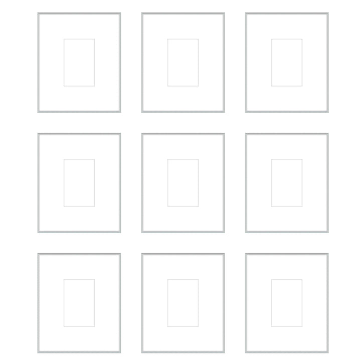 Gallery Wall - The Grids #G904 Ashton (Flat) / Silver Satin Gallery Walls Made Easy