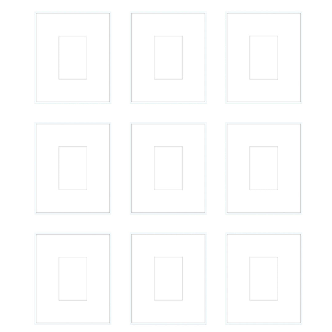 Gallery Wall - The Grids #G904 Ashton (Flat) / White Gallery Walls Made Easy