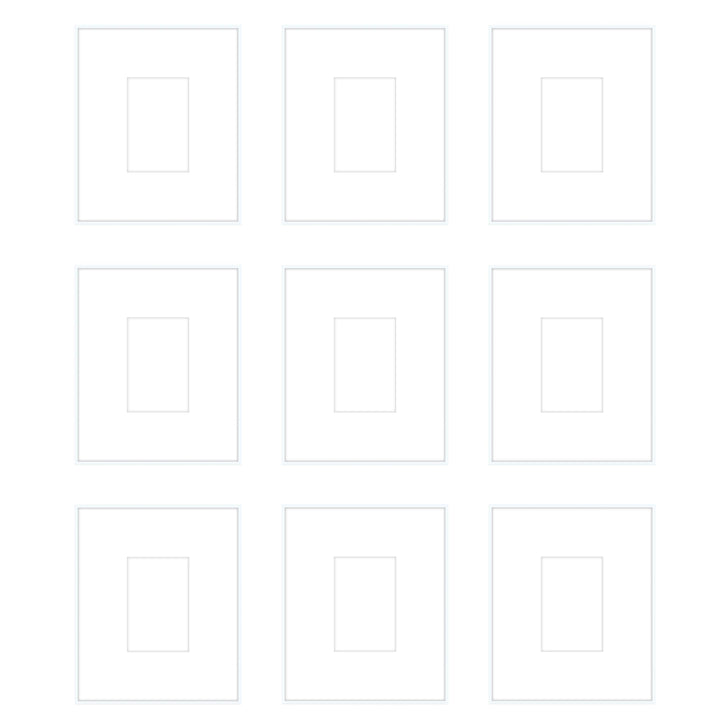 Gallery Wall - The Grids #G904 Ashton (Flat) / White Gallery Walls Made Easy