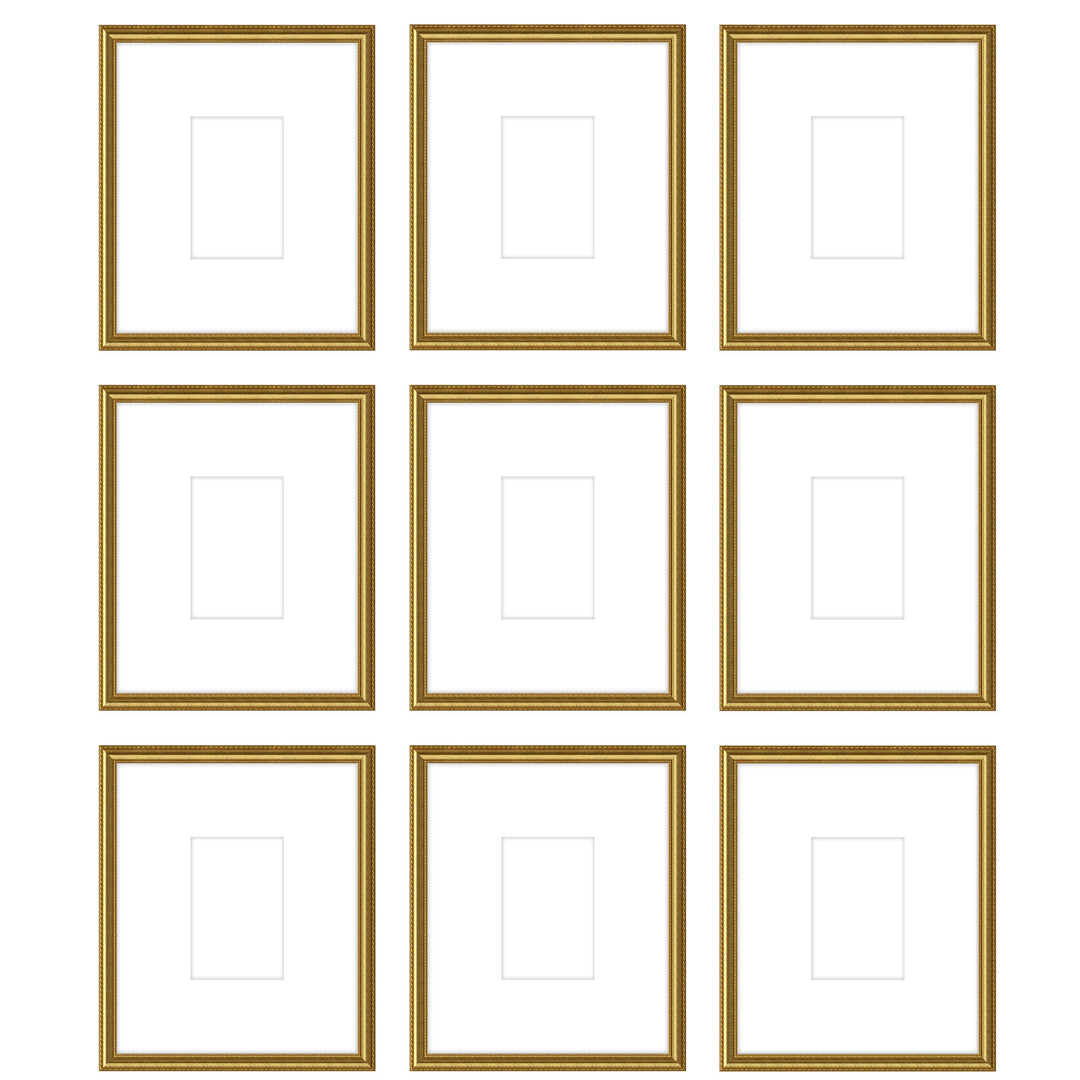 Gallery Wall - The Grids #G904 Graysen / Gold Satin Gallery Walls Made Easy