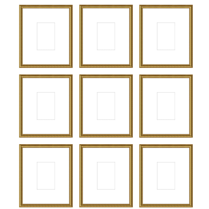 Gallery Wall - The Grids #G904 Graysen / Gold Satin Gallery Walls Made Easy