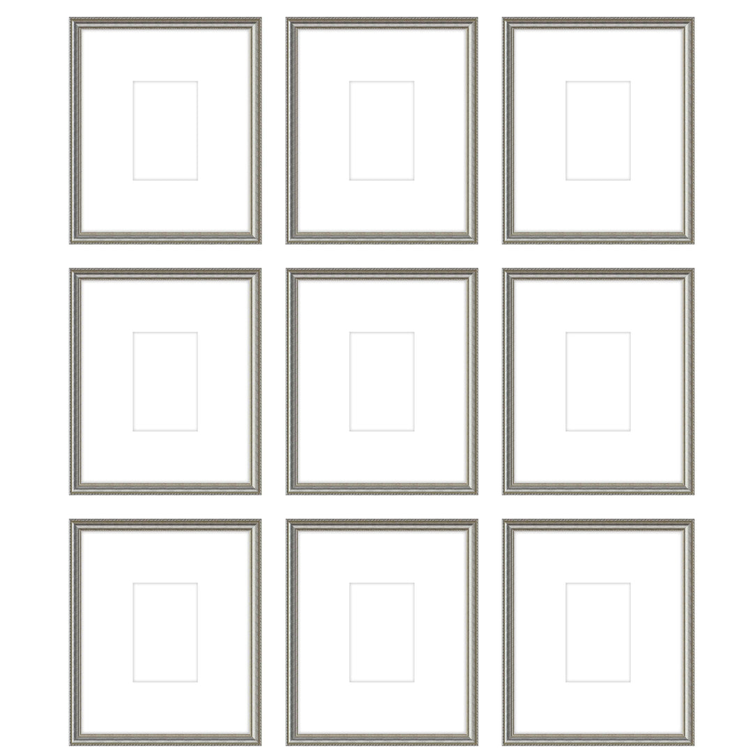Gallery Wall - The Grids #G904 Graysen / Silver Satin Gallery Walls Made Easy