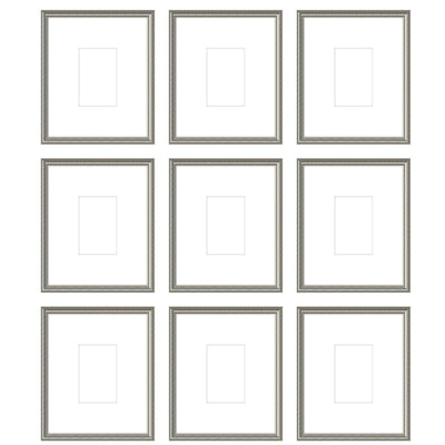 Gallery Wall - The Grids #G904 Graysen / Silver Satin Gallery Walls Made Easy