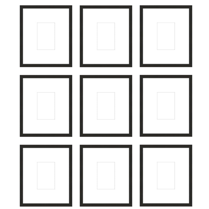 Gallery Wall - The Grids #G904 Jensen / Coffee Gallery Walls Made Easy