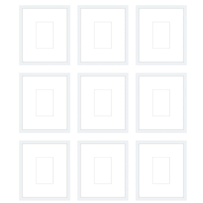 Gallery Wall - The Grids #G904 Jensen / White Gallery Walls Made Easy