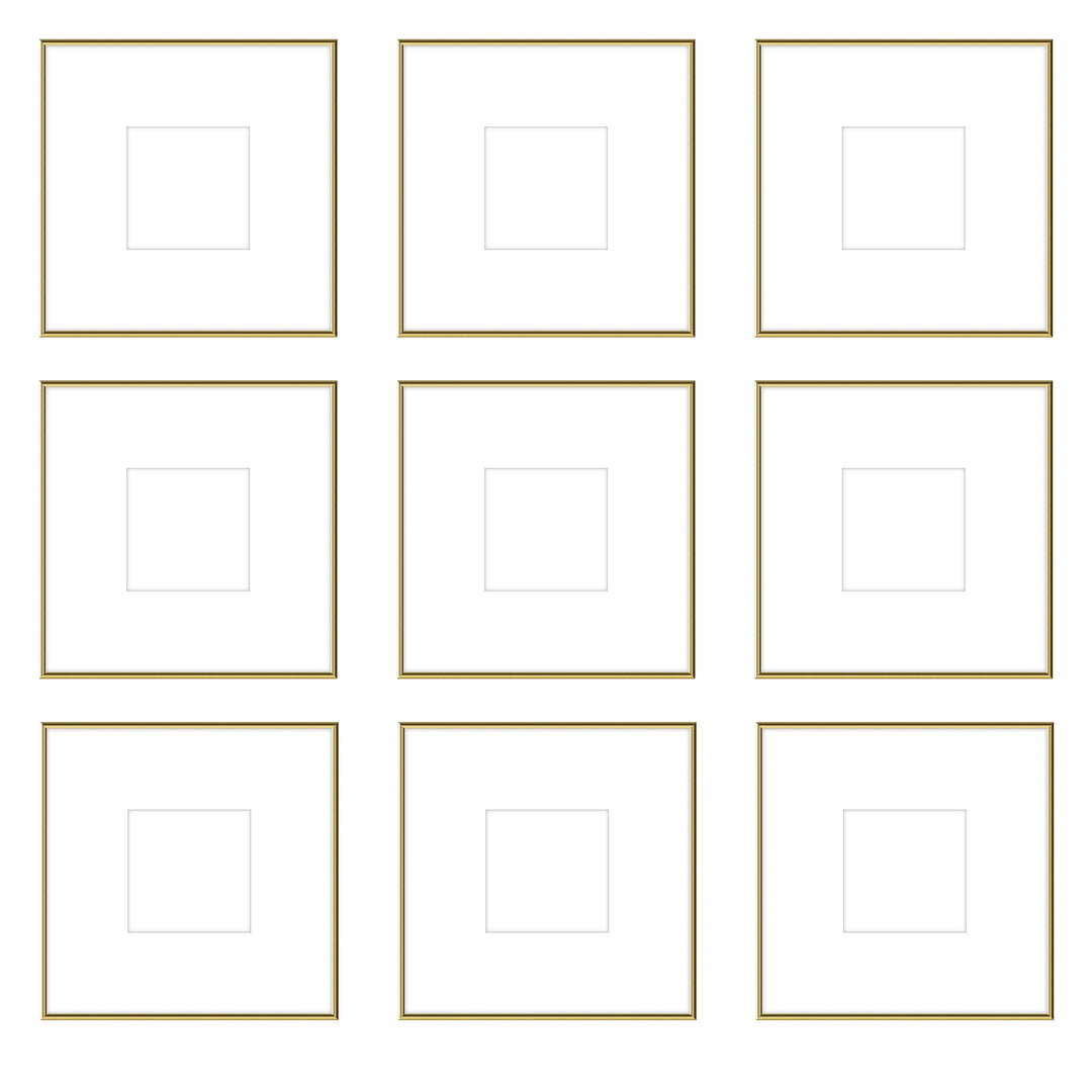 Gallery Wall - The Grids #G905 Ashton (Flat) / Gold Gloss Gallery Walls Made Easy