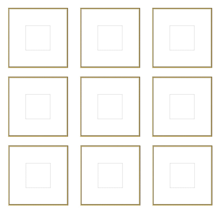 Gallery Wall - The Grids #G905 Ashton (Flat) / Gold Gloss Gallery Walls Made Easy