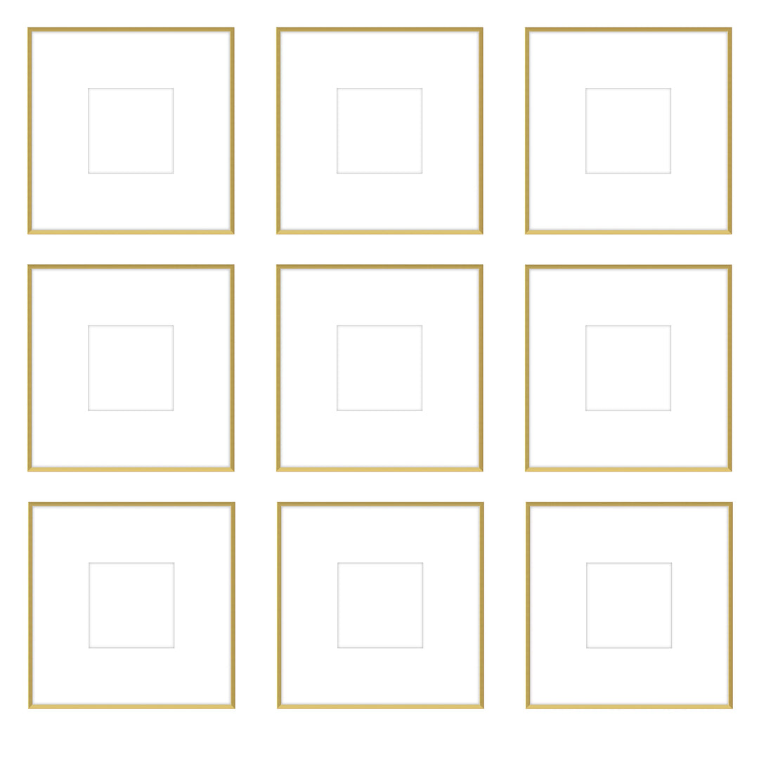 Gallery Wall - The Grids #G905 Ashton (Flat) / Gold Satin Gallery Walls Made Easy