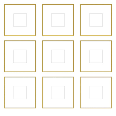 Gallery Wall - The Grids #G905 Ashton (Flat) / Gold Satin Gallery Walls Made Easy