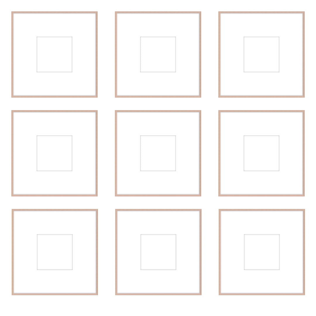 Gallery Wall - The Grids #G905 Ashton (Flat) / Rose Gold Gallery Walls Made Easy