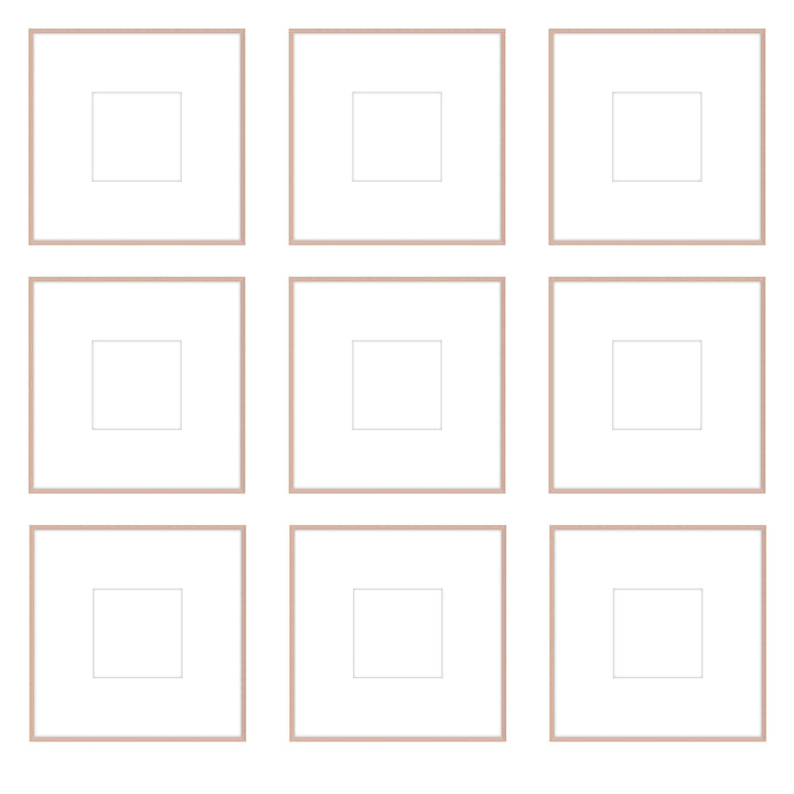 Gallery Wall - The Grids #G905 Ashton (Flat) / Rose Gold Gallery Walls Made Easy