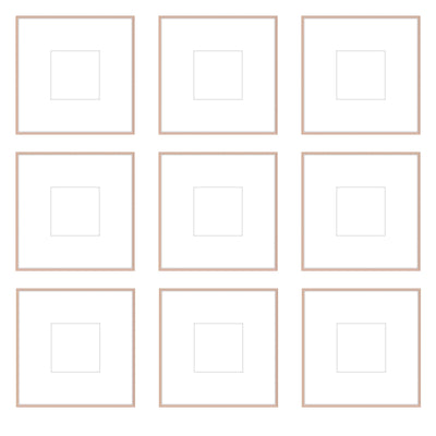 Gallery Wall - The Grids #G905 Ashton (Flat) / Rose Gold Gallery Walls Made Easy
