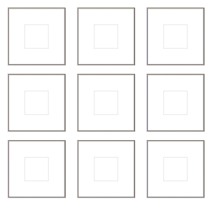 Gallery Wall - The Grids #G905 Ashton (Flat) / Silver Gloss Gallery Walls Made Easy