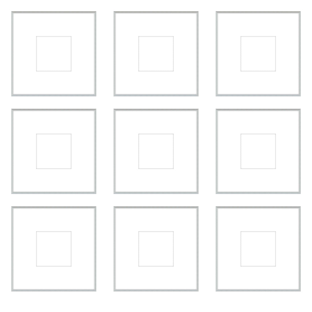 Gallery Wall - The Grids #G905 Ashton (Flat) / Silver Satin Gallery Walls Made Easy