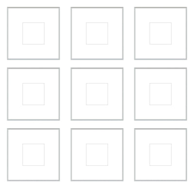 Gallery Wall - The Grids #G905 Ashton (Flat) / Silver Satin Gallery Walls Made Easy