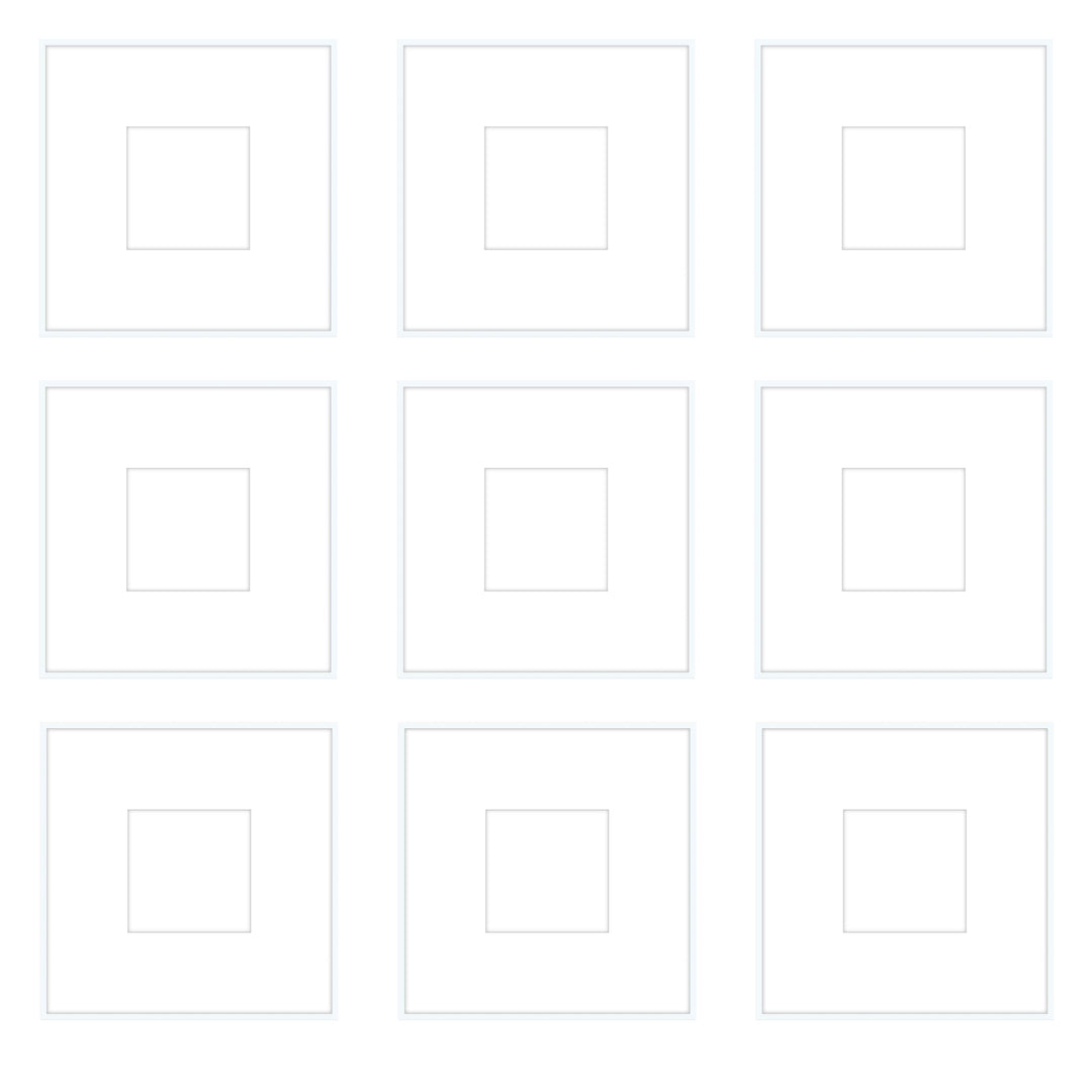 Gallery Wall - The Grids #G905 Ashton (Flat) / White Gallery Walls Made Easy