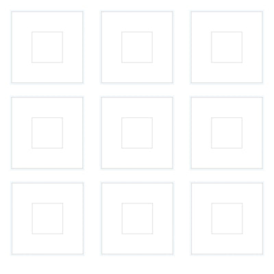 Gallery Wall - The Grids #G905 Ashton (Flat) / White Gallery Walls Made Easy