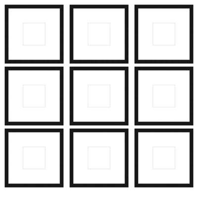 Gallery Wall - The Grids #G905 Darby / Black Satin Gallery Walls Made Easy
