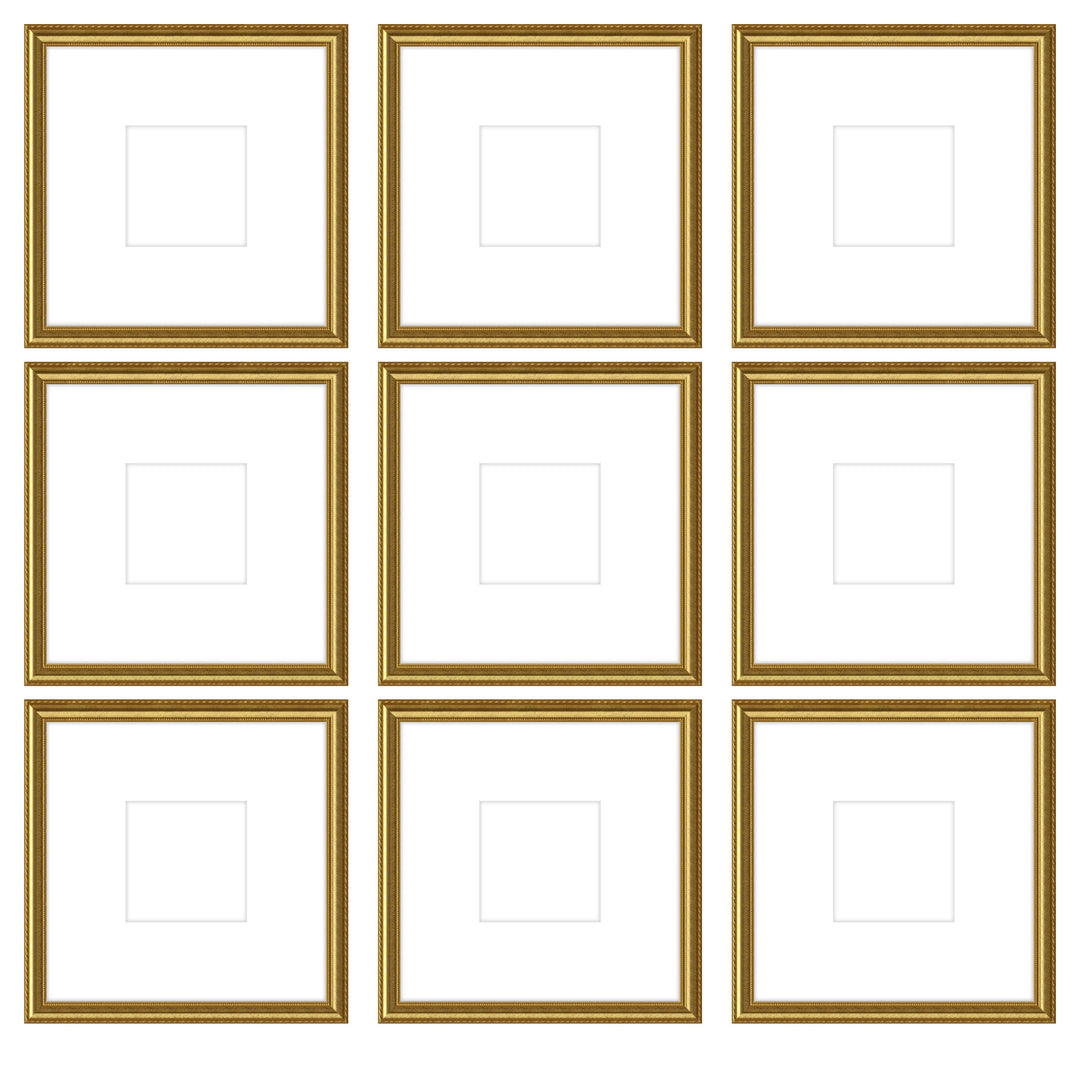 Gallery Wall - The Grids #G905 Graysen / Gold Satin Gallery Walls Made Easy