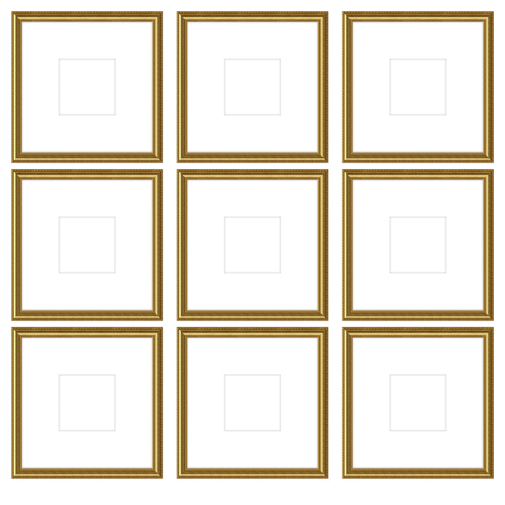 Gallery Wall - The Grids #G905 Graysen / Gold Satin Gallery Walls Made Easy
