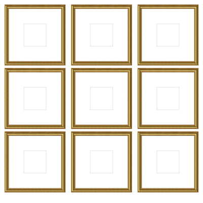 Gallery Wall - The Grids #G905 Graysen / Gold Satin Gallery Walls Made Easy
