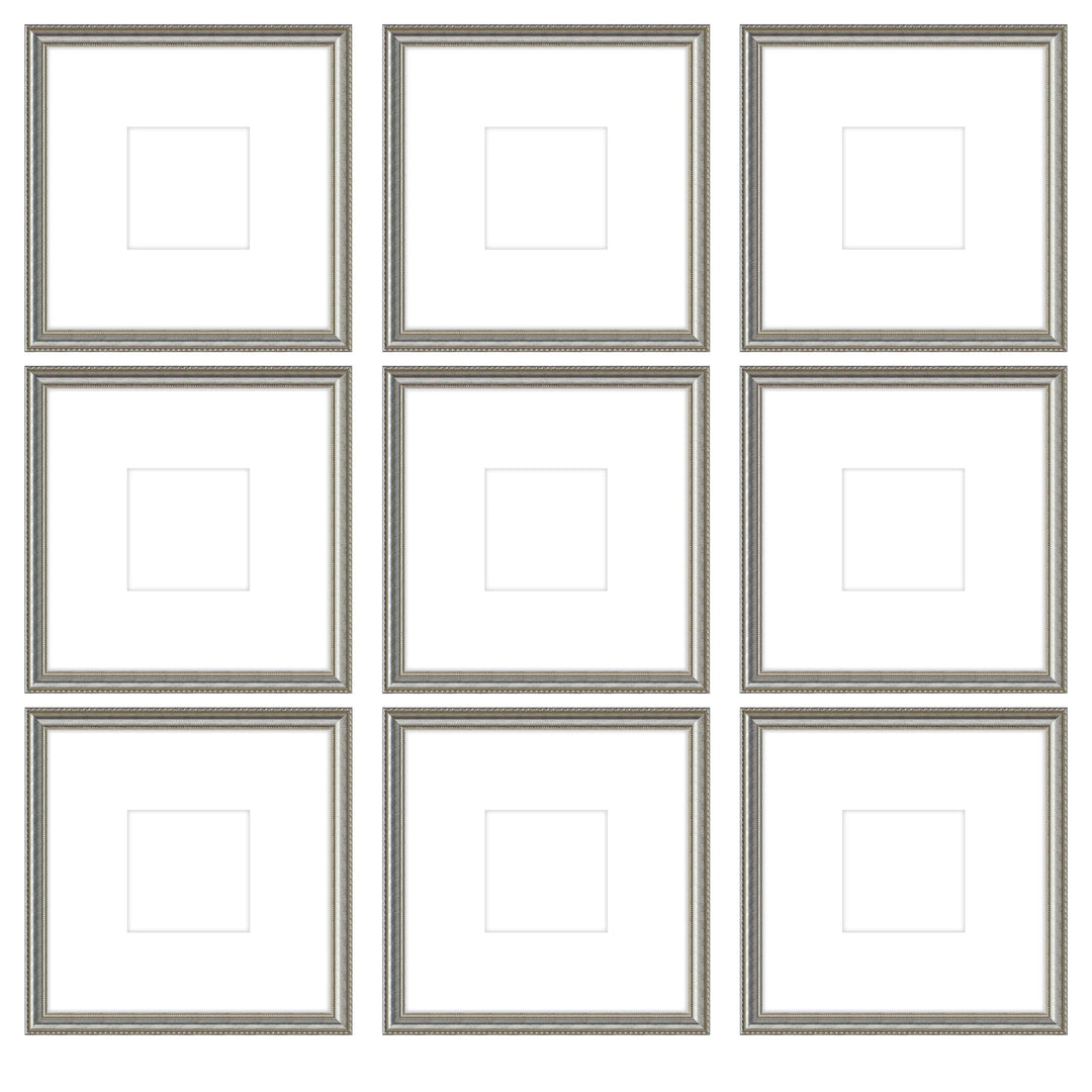 Gallery Wall - The Grids #G905 Graysen / Silver Satin Gallery Walls Made Easy