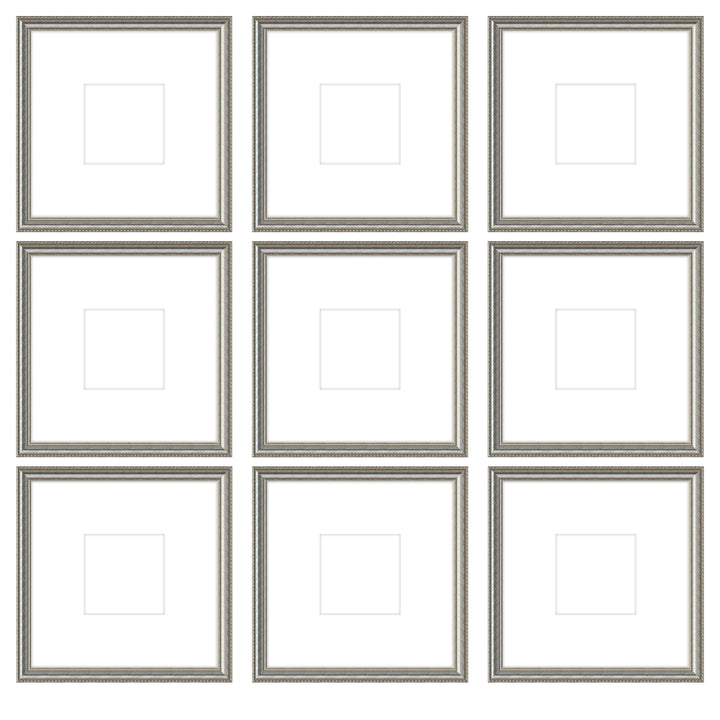 Gallery Wall - The Grids #G905 Graysen / Silver Satin Gallery Walls Made Easy