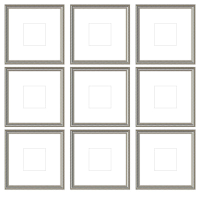 Gallery Wall - The Grids #G905 Graysen / Silver Satin Gallery Walls Made Easy