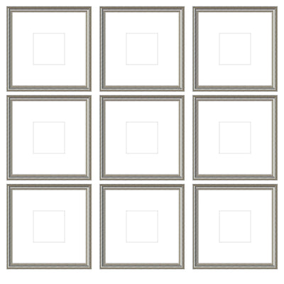 Gallery Wall - The Grids #G905 Graysen / Silver Satin Gallery Walls Made Easy
